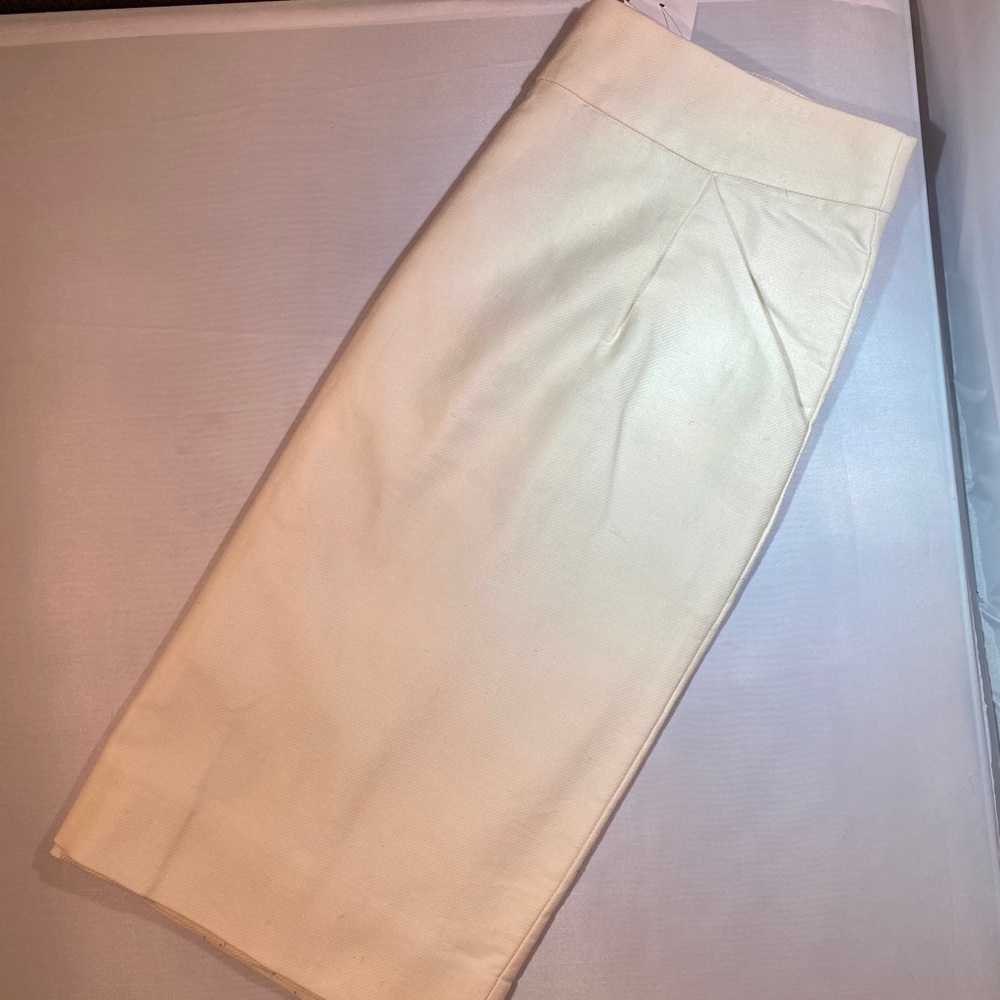 NWT JCrew factory white pencil skirt